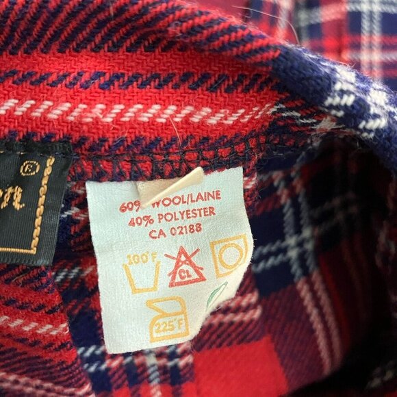 Vintage Highland Queen Kilt Skirt Red Tartan Wool Blend Short Mini - Picture 9 of 9